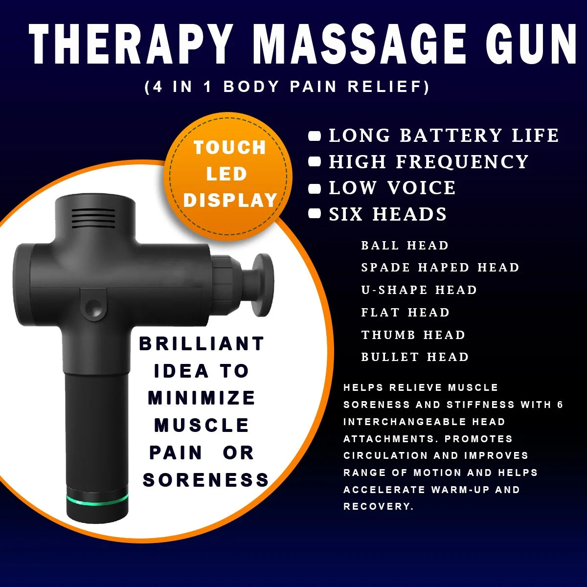 Pain Relief Body Neck Deep Massage Gun | Electric Mini Fascial Gun For Pain Relief Body Neck Relaxation Massager| Deep Vibration Full Body Relaxation Machine| Mini Fascial Massage Gun| Back & Neck Vibrator Massager