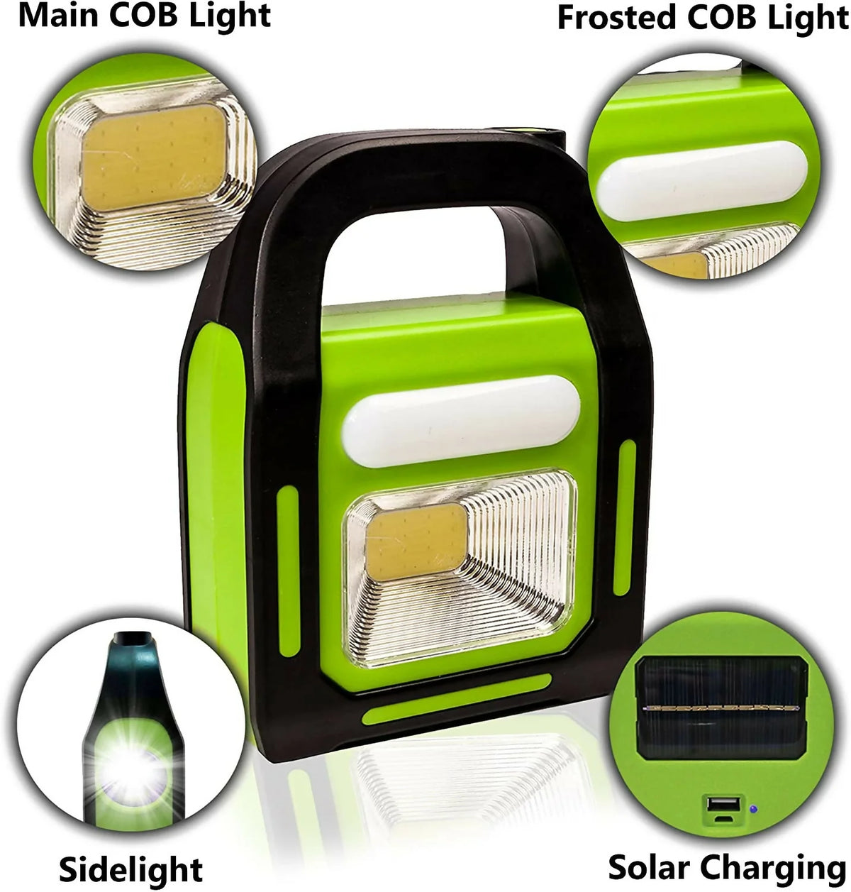 Portable Spotlight Led Work Light USB Rechargeable Solar Power Flashlight Outdoor Travel Lamp For Camping Lantern Use Emergency