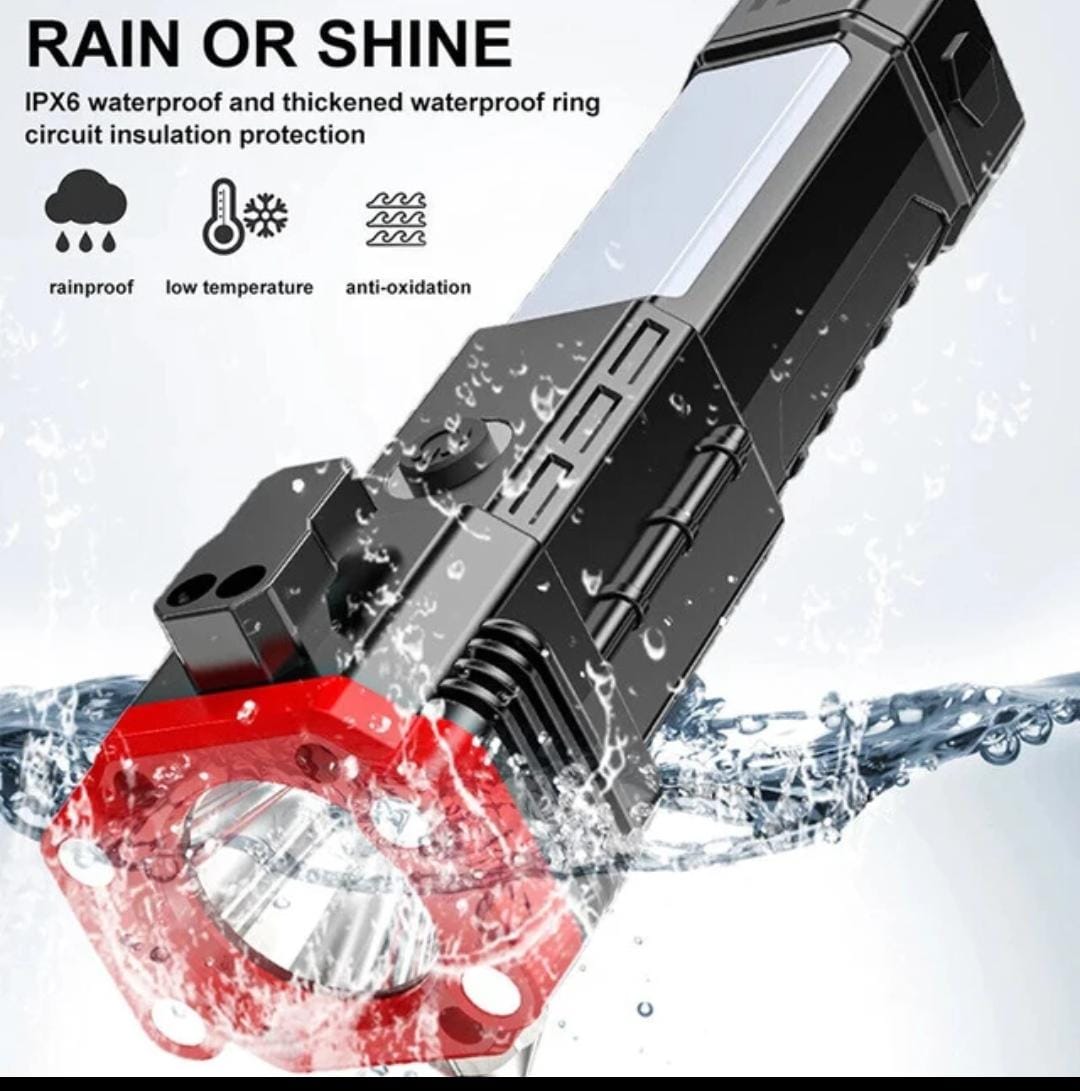 Multifunction 8in1 Portable Led Flashlight, Rechargeable LED Torch Flashlight |
