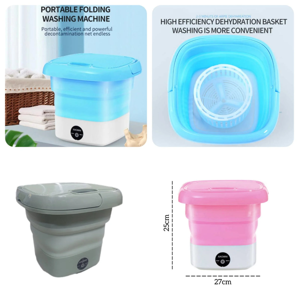 Mini Washing Machine, Portable,Foldable With Dryer